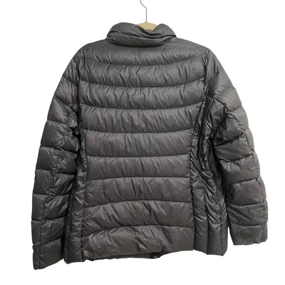 Uniqlo Womens Down Puffer Jacket Lightweight Insulated Packable Taupe Size XL - Picture 2 of 8